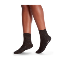Load image into Gallery viewer, Women's Lightweight Sparkle Ribbed Quarter Socks