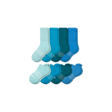 Load image into Gallery viewer, Youth Solids Calf & Ankle Sock 8-Pack