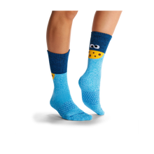 Load image into Gallery viewer, Women's Sesame Street Cookie Monster Colorblock Socks