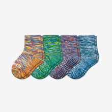 Load image into Gallery viewer, Toddler Space Dye Gripper Calf Sock 4-Pack