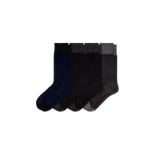 Load image into Gallery viewer, Men's Dress Over the Calf Solid Sock 4-Pack