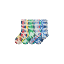Load image into Gallery viewer, Youth Color Swatch Tie Dye Calf Sock 4-Pack