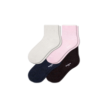 Load image into Gallery viewer, Women's Lightweight Sparkle Ribbed Quarter Sock 4-Pack