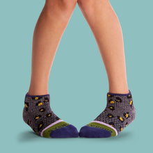 Load image into Gallery viewer, Youth Sparkle Leopard Quarter Sock 4-Pack