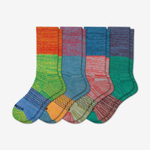 Load image into Gallery viewer, Men's Tri-Block Calf Socks 4-Pack