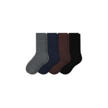 Load image into Gallery viewer, Youth Dress Calf Sock 4-Pack