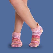 Load image into Gallery viewer, Youth Brush Stripe Ankle Sock 4-Pack
