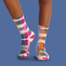 Load image into Gallery viewer, Youth Color Swatch Tie Dye Calf Sock 4-Pack