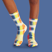 Load image into Gallery viewer, Youth Color Swatch Tie Dye Calf Sock 4-Pack