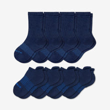 Load image into Gallery viewer, Youth Solids Calf & Ankle Sock 8-Pack