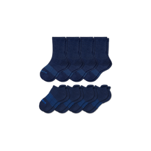 Load image into Gallery viewer, Youth Solids Calf & Ankle Sock 8-Pack
