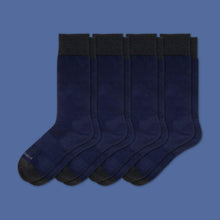 Load image into Gallery viewer, Men's Dress Over the Calf Solid Sock 4-Pack