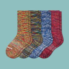 Load image into Gallery viewer, Youth Space Dye Calf Sock 4-Pack