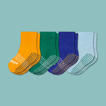 Load image into Gallery viewer, Toddler Gripper Calf Sock 4-Pack