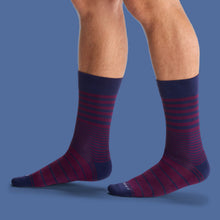 Load image into Gallery viewer, Men's Stripe Dress Calf Socks
