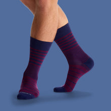 Load image into Gallery viewer, Men's Stripe Dress Calf Socks

