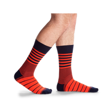 Load image into Gallery viewer, Men's Stripe Dress Calf Socks
