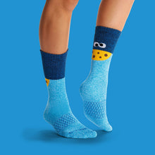Load image into Gallery viewer, Women's Sesame Street Cookie Monster Colorblock Socks
