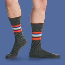 Load image into Gallery viewer, Men's Stripe Dress Calf Socks

