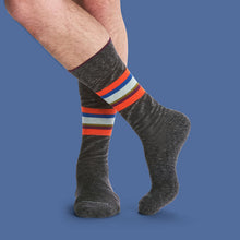 Load image into Gallery viewer, Men's Stripe Dress Calf Socks
