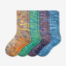 Load image into Gallery viewer, Youth Space Dye Gripper Calf Sock 4-Pack
