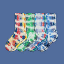 Load image into Gallery viewer, Youth Color Swatch Tie Dye Calf Sock 4-Pack
