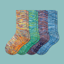 Load image into Gallery viewer, Youth Space Dye Gripper Calf Sock 4-Pack

