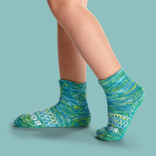 Load image into Gallery viewer, Toddler Space Dye Gripper Calf Sock 4-Pack
