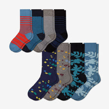 Load image into Gallery viewer, Father-Youth Dress Calf Sock 8-Pack
