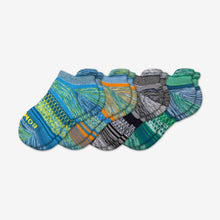 Load image into Gallery viewer, Youth Brush Stripe Ankle Sock 4-Pack
