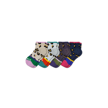 Load image into Gallery viewer, Youth Sparkle Leopard Quarter Sock 4-Pack

