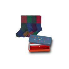 Load image into Gallery viewer, Women's Merino Tri-Block Calf Sock Gift Box
