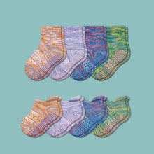 Load image into Gallery viewer, Toddler Space Dye Gripper Calf &amp; Ankle Sock 8-Pack

