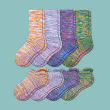 Load image into Gallery viewer, Youth Space Dye Gripper Calf &amp; Ankle Sock 8-Pack
