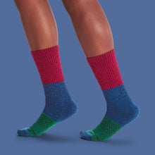 Load image into Gallery viewer, Women's Merino Tri-Block Calf Sock Gift Box
