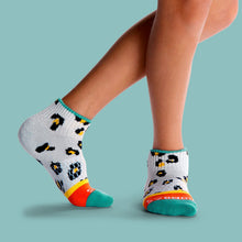 Load image into Gallery viewer, Youth Sparkle Leopard Quarter Sock 4-Pack
