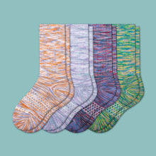Load image into Gallery viewer, Youth Space Dye Calf Sock 4-Pack
