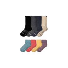 Load image into Gallery viewer, Men's Merino Wool Calf &amp; Quarter Sock 8-Pack
