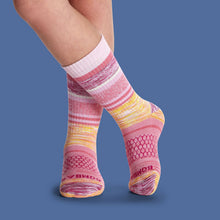 Load image into Gallery viewer, Youth Brush Stripe Calf Sock 4-Pack
