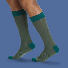 Load image into Gallery viewer, Men’s Micro Stripe Over The Calf Dress Sock 4-Pack
