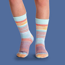 Load image into Gallery viewer, Youth Brush Stripe Calf &amp; Ankle Sock 8-Pack
