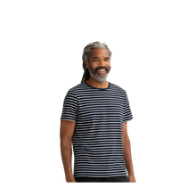 Load image into Gallery viewer, Men's Pima Cotton Nautical Stripe Crew Neck T-Shirt
