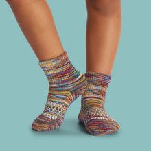 Load image into Gallery viewer, Toddler Space Dye Gripper Calf Sock 8-Pack
