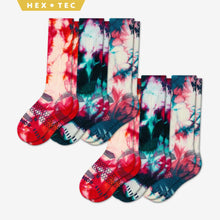 Load image into Gallery viewer, Youth Tie Dye Active Ski &amp; Snowboard Sock 6-Pack
