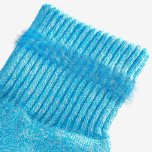 Load image into Gallery viewer, Youth Sesame Street Fuzzy Cookie Monster Socks
