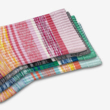 Load image into Gallery viewer, Youth Brush Stripe Calf Sock 4-Pack
