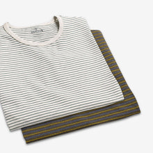 Load image into Gallery viewer, Men's Pima Cotton Striped Crew Neck T-Shirt

