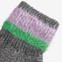 Load image into Gallery viewer, Youth Sesame Street Fuzzy Count von Count Socks
