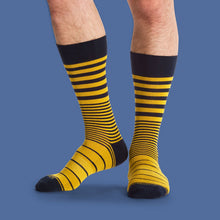 Load image into Gallery viewer, Men's Stripe Dress Calf Socks
